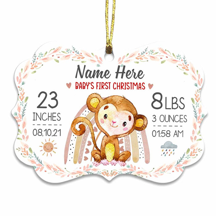 Personalized Baby Christmas Animal Jungle Benelux Ornament OB301 81O34 1