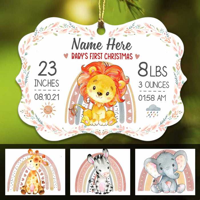 Personalized Baby Christmas Animal Jungle Benelux Ornament OB301 81O34 1