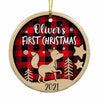 Personalized Baby First Christmas Circle Ornament OB302 23O34 1