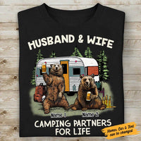 Personalized Husband Wife Couple Camping Partners T Shirt OB302 81O58 thumb 1
