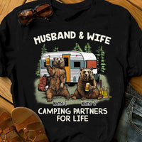 Personalized Husband Wife Couple Camping Partners T Shirt OB302 81O58 thumb 1