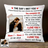 Personalized Couple The Day I Met You Photo Pillow NB13 26O47 1