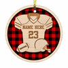 Personalized Football Christmas Circle Ornament NB16 30O58 1