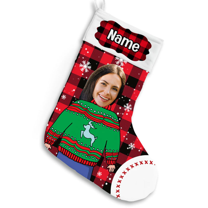 Personalized Christmas Family Photo Stocking NB11 87O53 1