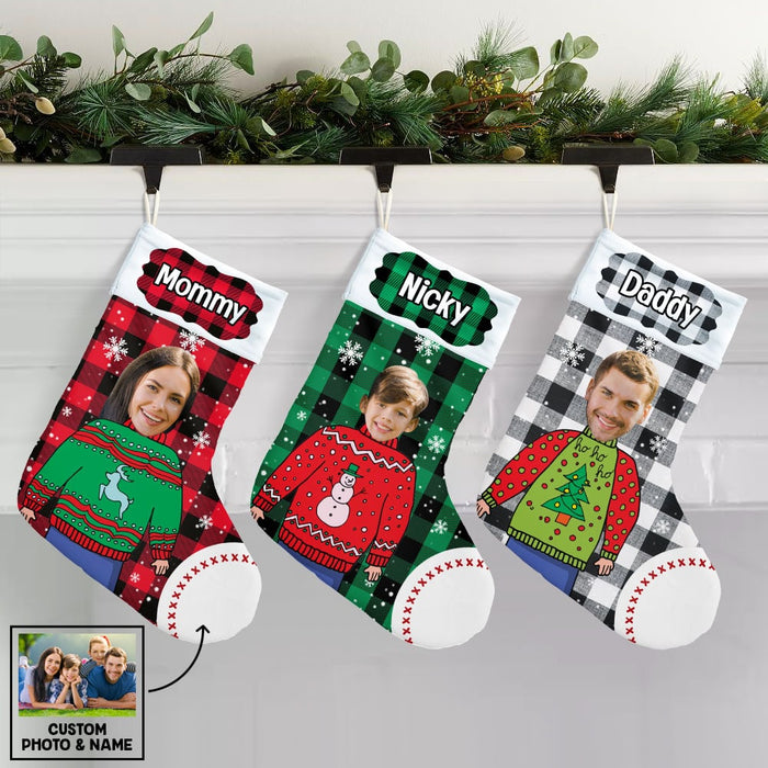 Personalized Christmas Family Photo Stocking NB11 87O53 1