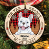 Personalized Wonderful Time Christmas Dog Circle Ornament NB11 23O57 1