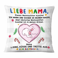 Personalized Mom Mama Ultrasound German Christmas Pillow NB17 30O58 thumb 1