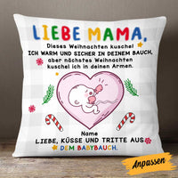 Personalized Mom Mama Ultrasound German Christmas Pillow NB17 30O58 thumb 1
