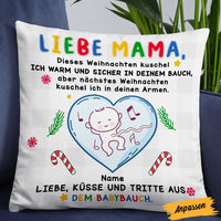 Personalized Mom Mama Ultrasound German Christmas Pillow NB17 30O58 thumb 1