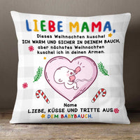 Personalized Mom Mama Ultrasound German Christmas Pillow NB17 30O58 thumb 1