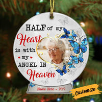 Personalized Butterfly Heaven Memo Photo Family Snow Globe Ornament NB12 85O34 thumb 1