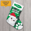 Personalized Christmas Cat Stocking OB302 24O32 1