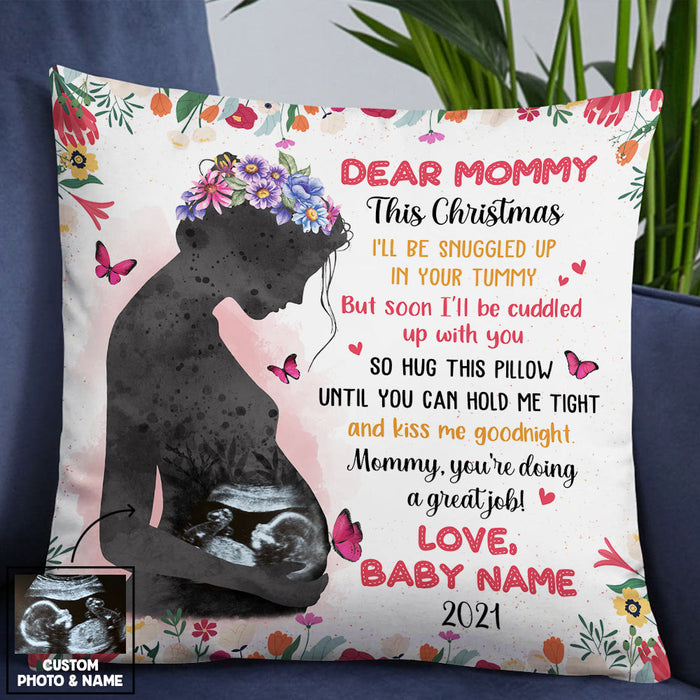 Personalized Baby Ultrasound Mom Dad Pillow NB11 95O36 1