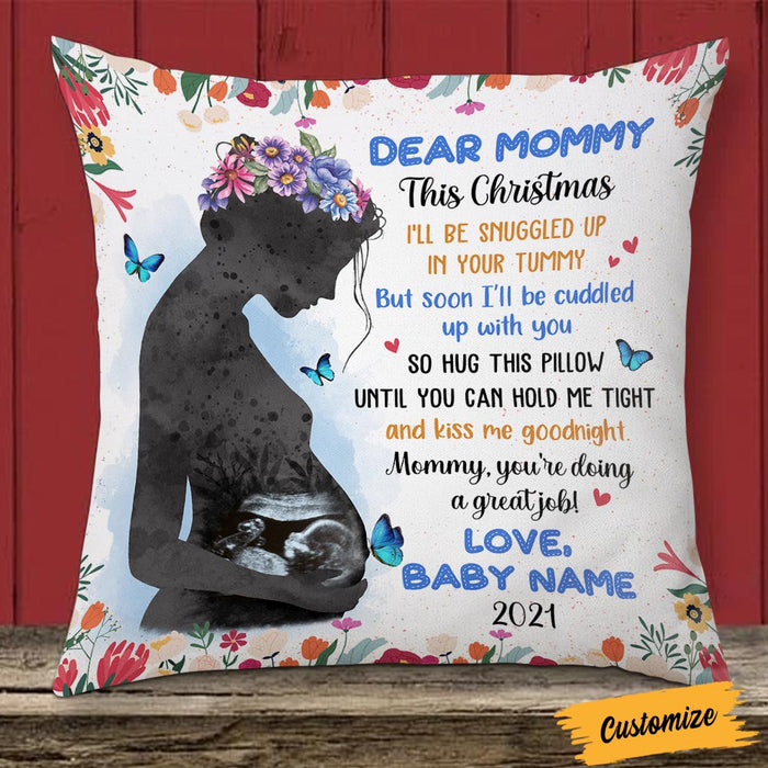 Personalized Baby Ultrasound Mom Dad Pillow NB11 95O36 1
