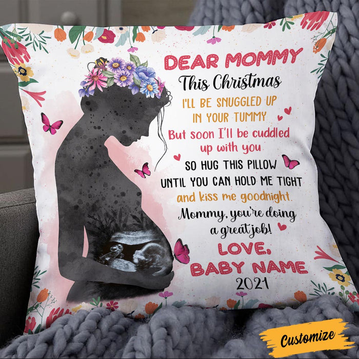 Personalized Baby Ultrasound Mom Dad Pillow NB11 95O36 1