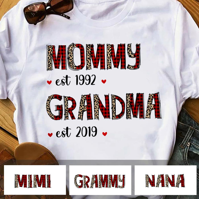 Personalized Grandma Christmas T Shirt NB18 30O58 1