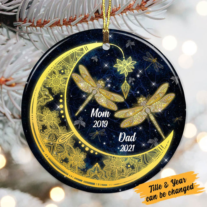 Personalized Memo Butterfly Mom Dad Grandma Grandpa Circle Ornament NB21 81O36 1