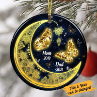 Personalized Memo Butterfly Mom Dad Grandma Grandpa Circle Ornament NB21 81O36 thumb 1