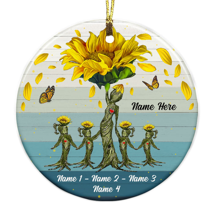 Personalized Grandma Granddaughter Mom Daughter Circle Ornament NB13 87O53 1