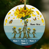 Personalized Grandma Granddaughter Mom Daughter Circle Ornament NB13 87O53 thumb 1