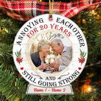 Personalized Christmas Couple Photo Snow Globe Ornament NB21 26O34 thumb 1