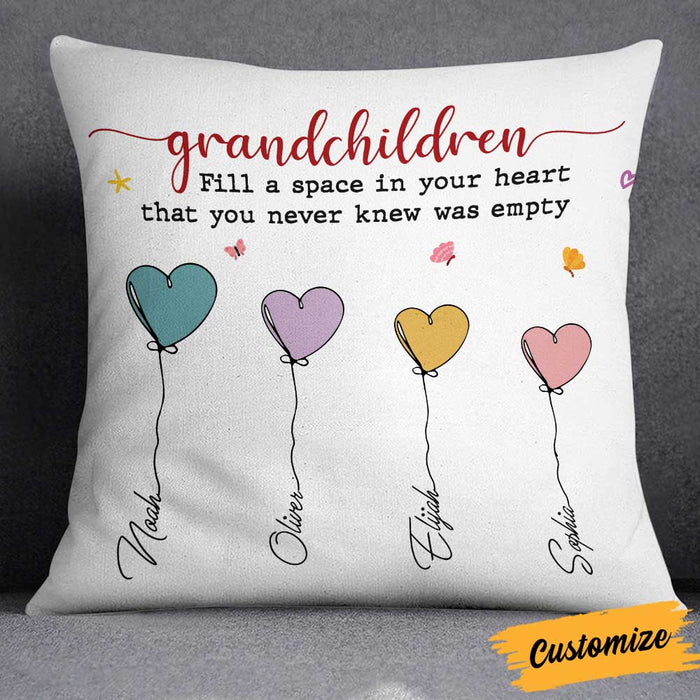 Personalized Grandma Grandpa Heart Pillow OB294 81O34 1