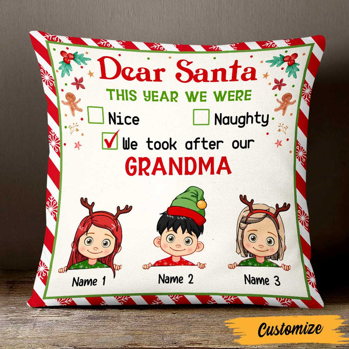 Personalized Grandma Christmas Pillow NB21 95O47 1