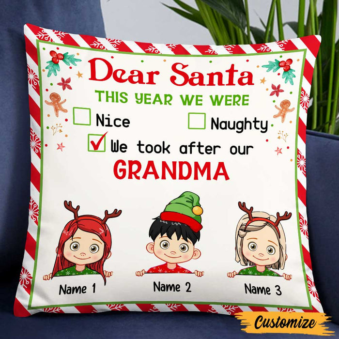 Personalized Grandma Christmas Pillow NB21 95O47 1