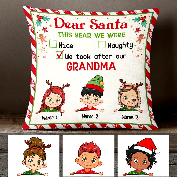 Personalized Grandma Christmas Pillow NB21 95O47 1