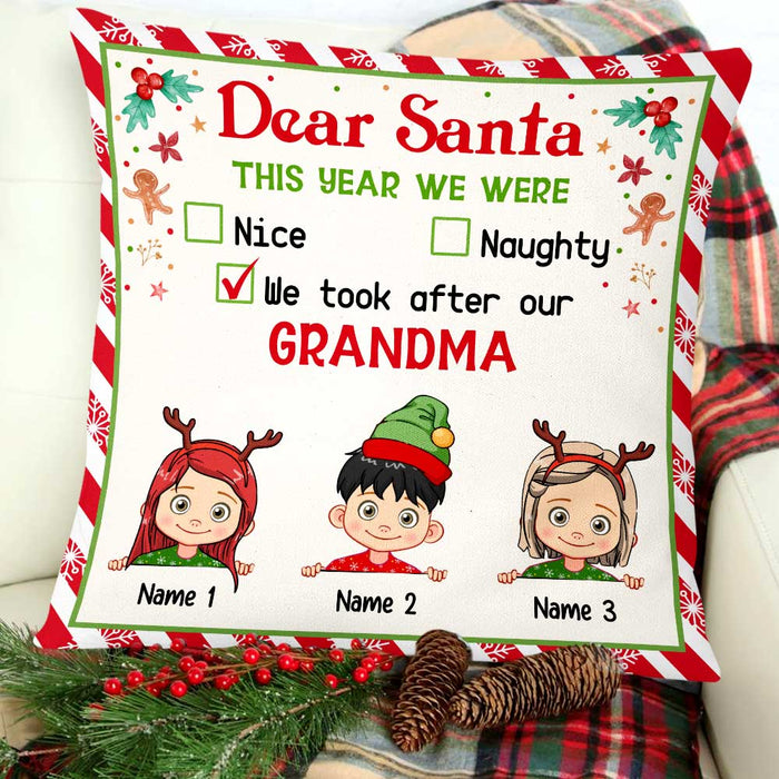 Personalized Grandma Christmas Pillow NB21 95O47 1