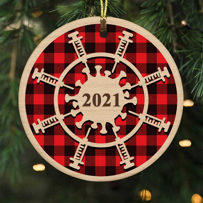 Snowflake 2022 Christmas Circle Ornament NB12 30O58 1