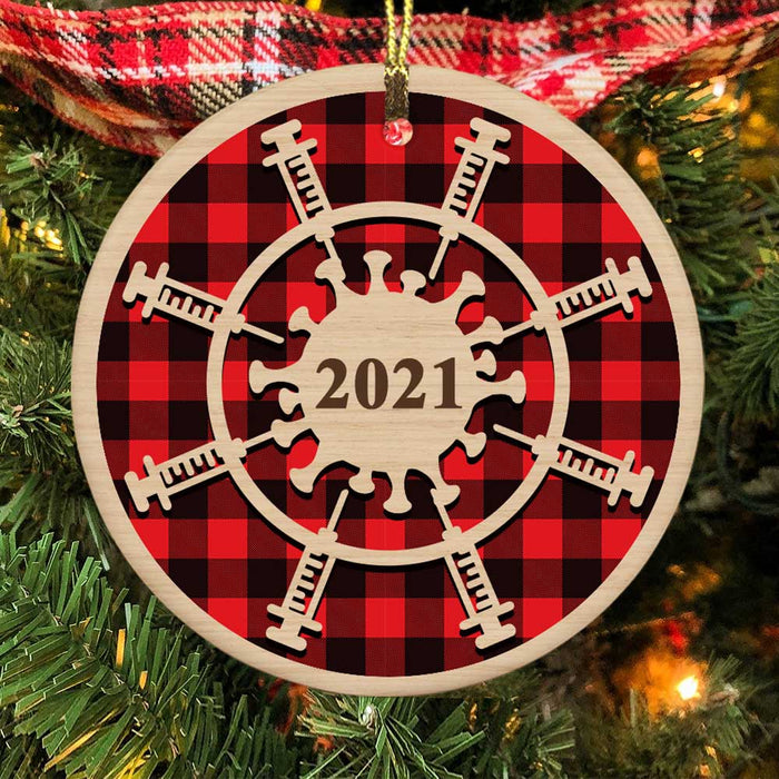 Snowflake 2022 Christmas Circle Ornament NB12 30O58 1