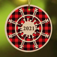 Snowflake 2022 Christmas Circle Ornament NB12 30O58 thumb 1
