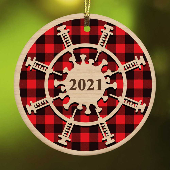 Snowflake 2022 Christmas Circle Ornament NB12 30O58 1