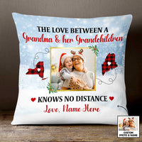 Personalized Grandma Mom Granddaughter Photo Long Distance Pillow NB14 87O47 thumb 1