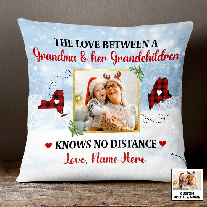 Personalized Grandma Mom Granddaughter Photo Long Distance Pillow NB14 87O47 1