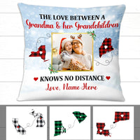 Personalized Grandma Mom Granddaughter Photo Long Distance Pillow NB14 87O47 thumb 1