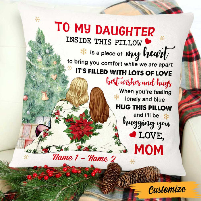 Personalized Daughter Christmas Long Distance Pillow NB22 85O47 1