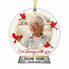 Personalized Memo Mom Dad Photo Snow Globe Ornament NB22 26O57 1
