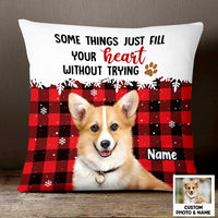 Personalized Dog Cat Photo Christmas Pillow NB22 95O47 thumb 1