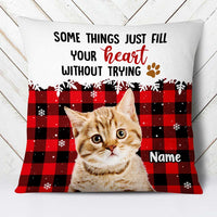 Personalized Dog Cat Photo Christmas Pillow NB22 95O47 thumb 1