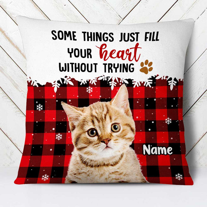 Personalized Dog Cat Photo Christmas Pillow NB22 95O47 1