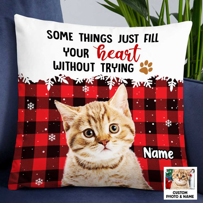 Personalized Dog Cat Photo Christmas Pillow NB22 95O47 1