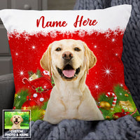 Personalized Dog Cat Photo Christmas Pillow OB261 87O53 thumb 1