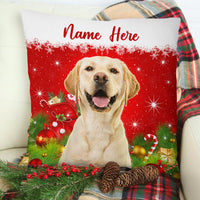 Personalized Dog Cat Photo Christmas Pillow OB261 87O53 thumb 1