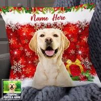 Personalized Dog Cat Photo Christmas Pillow OB264 87O53 thumb 1