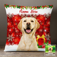 Personalized Dog Cat Photo Christmas Pillow OB264 87O53 thumb 1