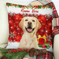 Personalized Dog Cat Photo Christmas Pillow OB264 87O53 thumb 1