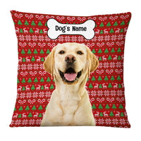 Personalized Dog Photo Christmas Pillow OB161 87O53 thumb 1