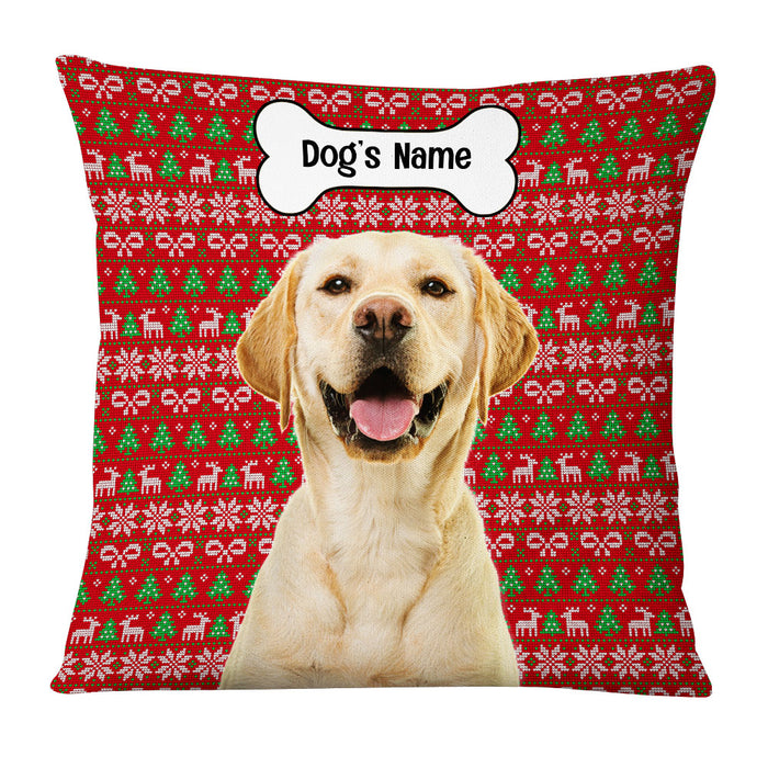 Personalized Dog Photo Christmas Pillow OB161 87O53 1